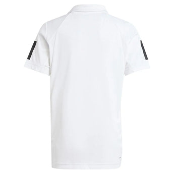 Boys' Club 3 Stripe Tennis Polo White-Apparel-Adidas-JI9262-2-Tennis Express