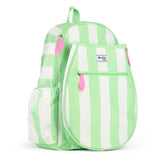 Juniors' Love Tennis Backpack Mint and White Cabana Stripe-Bags-Ame and Lulu-JLTBP-S25-1-Tennis Express