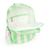 Juniors' Love Tennis Backpack Mint and White Cabana Stripe-Bags-Ame and Lulu-JLTBP-S25-2-Tennis Express