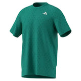 Men's Club Graphic Tennis Top Powder and Preloved Teal-Apparel-Adidas-JM1196_1-Tennis Express