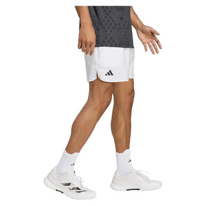 Men's Club Graphic 9 Inch Tennis Short White and Dash Grey-Apparel-Adidas-JM1200_3-Tennis Express