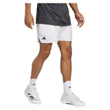 Men's Club Graphic 9 Inch Tennis Short White and Dash Grey-Apparel-Adidas-JM1200_4-Tennis Express