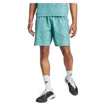 Men's Club Graphic 9 Inch Tennis Short Powder and Preloved Teal-Apparel-Adidas-JM1201_2-Tennis Express
