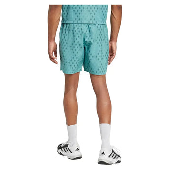 Men's Club Graphic 7 Inch Tennis Short Powder and Preloved Teal-Apparel-Adidas-JM1201_3_63dd9217-0213-4e12-a6d6-091988e363f0-Tennis Express