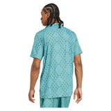 Men's Club Graphic Tennis Polo Powder and Preloved Teal-Apparel-Adidas-JM1203_3-Tennis Express