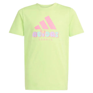 Juniors' Graphic Tennis Tee Pulse Lime-Apparel-Adidas-JM8968_1-Tennis Express
