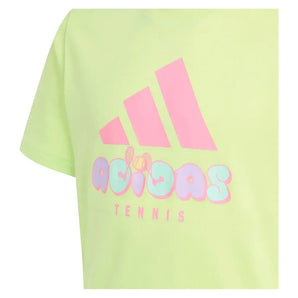 Juniors' Graphic Tennis Tee Pulse Lime-Apparel-Adidas-JM8968_2-Tennis Express