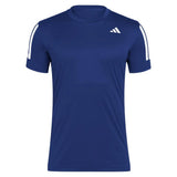 Men's Club 3 Stripe Tennis Top Dark Blue-Apparel-Adidas-JN5730-S25-1-1-[Sku]-Tennis Express