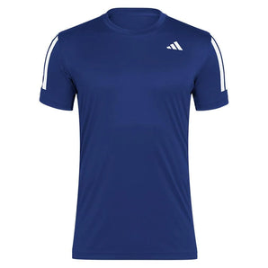 Men's Club 3 Stripe Tennis Top Dark Blue-Apparel-Adidas-JN5730-S25-1-1-[Sku]-Tennis Express