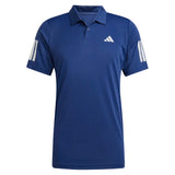 Men's Club 3 Stripe Tennis Polo Dark Blue-Apparel-Adidas-JN9006-S26-1-Tennis Express