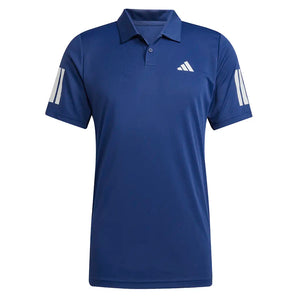Men's Club 3 Stripe Tennis Polo Dark Blue-Apparel-Adidas-JN9006-S26-1-Tennis Express