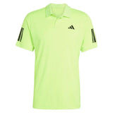 Men's Club 3 Stripe Tennis Polo Lucid Lemon-Apparel-Adidas-JP0418_S25-Tennis Express