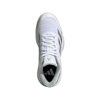Women's Courtquick Padel Shoes Footwear White and Lucid Lemon,Footwear,Adidas,,,Tennis Express,JP7229_3_FOOTWEAR_Photography_TopPortraitView_transparent