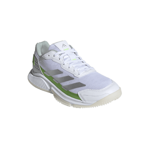 Women's Courtquick Padel Shoes Footwear White and Lucid Lemon,Footwear,Adidas,5,,Tennis Express,JP7229_6_FOOTWEAR_Photography_FrontLateralTopView_transparent