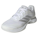 Women's Avacourt 3 Tennis Shoes Core White and Silver Metallic-Footwear-Adidas-JQ3436-S26_8afa17a1-b1eb-4302-9e0e-af72ac22a28b-Tennis Express