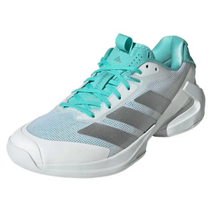 Women's adizero Ubersonic 5 Tennis Shoes Footwear White and Silver Metallic,Footwear,Adidas,5,,Tennis Express,JQ6352-H25-x