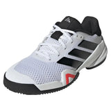 Juniors' Barricade Tennis Shoes Core White and Black-Footwear-Adidas-JQ9127-S26-Tennis Express