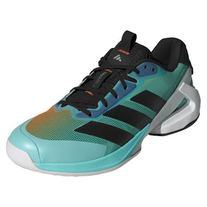 Men's Adizero Ubersonic 5 Tennis Shoes Flash Aqua and Core Black,Footwear,Adidas,Flash Aqua/Core Black,6.5,Tennis Express,JR1735-S26