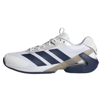 Men's Adizero Ubersonic 5 Tennis Shoes Core White and Dark Blue,Footwear,Adidas,,,Tennis Express,JR1736-S26-1