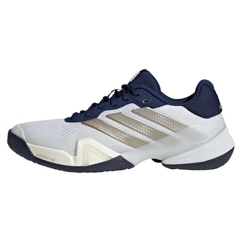 Men's Barricade 14 Tennis Shoes Core White and Dark Blue,Footwear,Adidas,,,Tennis Express,JR1743-S26-1