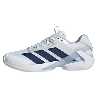 Women's Adizero Ubersonic 5 Tennis Shoes Core White and Dark Blue,Footwear,Adidas,,,Tennis Express,JR1757-S26-1