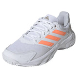 Women's CourtJam Control 3 Tennis Shoes Core White and Beam Orange,Footwear,Adidas,5,Core White/Beam Orange,Tennis Express,JR1788-S26-y