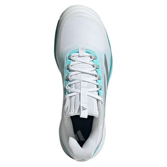Women's Avacourt 2 Tennis Shoes Footwear White and Flash Aqua,Footwear,Adidas,,,Tennis Express,JR2053-H25-3