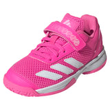 Juniors' Courtflash Tennis Shoes Lucid PInk and Core White,Footwear,Adidas,10.5C,Lucid Pink/Core White,Tennis Express,JR4428-S26-y