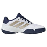 Juniors' Barricade Tennis Shoes Core White and Cyber Metallic,Footwear,Adidas,,,Tennis Express,JR4448-S26-2