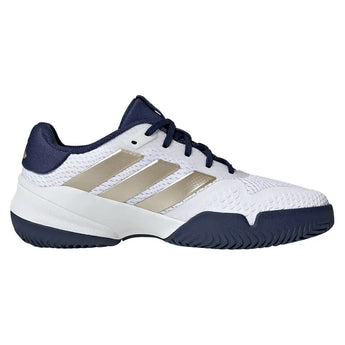 Juniors' Barricade Tennis Shoes Core White and Cyber Metallic,Footwear,Adidas,,,Tennis Express,JR4448-S26-2