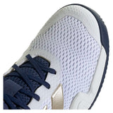Juniors' Barricade Tennis Shoes Core White and Cyber Metallic,Footwear,Adidas,,,Tennis Express,JR4448-S26-6