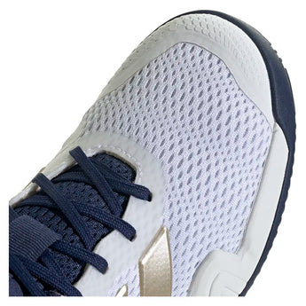 Juniors' Barricade Tennis Shoes Core White and Cyber Metallic,Footwear,Adidas,,,Tennis Express,JR4448-S26-6