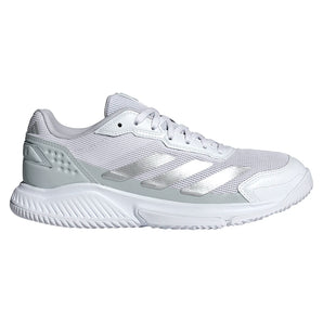 Women's Courtquick Padel Shoes White and Silver Metallic,Footwear,Adidas,,,Tennis Express,JR4658_1