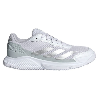 Women's Courtquick Padel Shoes White and Silver Metallic,Footwear,Adidas,,,Tennis Express,JR4658_1