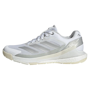 Women's Crazyquick Boost Padel Shoes White and Silver Metallic,Footwear,Adidas,,,Tennis Express,JR4660-S26-1