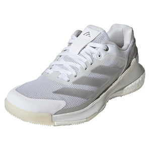 Women's Crazyquick Boost Padel Shoes White and Silver Metallic,Footwear,Adidas,5,White/Silver Metallic,Tennis Express,JR4660-S26-y