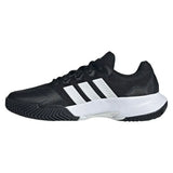 Juniors' GameCourt 2 Tennis Shoes Core Black and Silver Metallic-Footwear-Adidas-JRKI0780-S26-1-Tennis Express