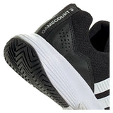 Juniors' GameCourt 2 Tennis Shoes Core Black and Silver Metallic-Footwear-Adidas-JRKI0780-S26-6-Tennis Express