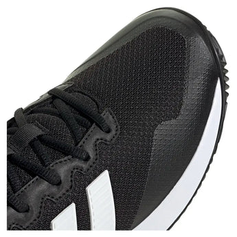 Juniors' GameCourt 2 Tennis Shoes Core Black and Silver Metallic-Footwear-Adidas-JRKI0780-S26-7-Tennis Express