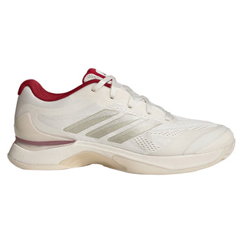 Women's Avacourt 3 Tennis Shoes Chalk White and Ice Gold Metallic-Footwear-Adidas-JS2560_1-Tennis Express