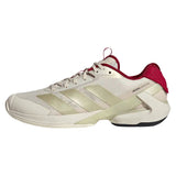 Men's Adizero Ubersonic 5 Tennis Shoes Chalk White and Ice Gold Metallic-Footwear-Adidas-JS2562-S26-1-Tennis Express