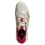 Men's Adizero Ubersonic 5 Tennis Shoes Chalk White and Ice Gold Metallic-Footwear-Adidas-JS2562-S26-3-Tennis Express