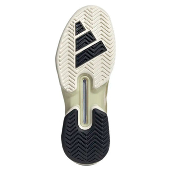 Men's Adizero Ubersonic 5 Tennis Shoes Chalk White and Ice Gold Metallic-Footwear-Adidas-JS2562-S26-5-Tennis Express