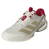 Men's Adizero Ubersonic 5 Tennis Shoes Chalk White and Ice Gold Metallic-Footwear-Adidas-JS2562-S26-y-Tennis Express