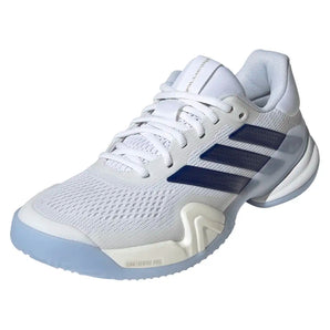 Women's Barricade 14 Tennis Shoes Core White and Dark Blue,Footwear,Adidas,Core White/Dark Blue,5,Tennis Express,JS4112-S26-y