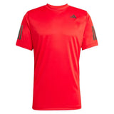 Men's Club 3 Stripes Tennis Top Better Scarlet-Apparel-Adidas-JV5907_1-Tennis Express