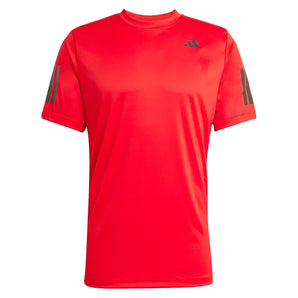 Men's Club 3 Stripes Tennis Top Better Scarlet-Apparel-Adidas-JV5907_1-Tennis Express