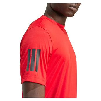 Men's Club 3 Stripes Tennis Top Better Scarlet-Apparel-Adidas-JV5907_8-Tennis Express