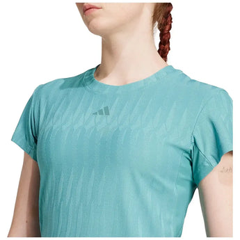 Women's Freelift CLIMACOOL Tennis Top Powder Teal-Apparel-Adidas-JW3000_8-Tennis Express