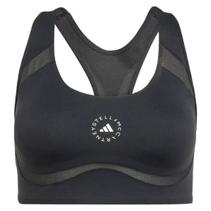 Women's Stella McCartney Power Impact Medium Support Training Bra Black-Apparel-Adidas-JW4539-F25-1-Tennis Express